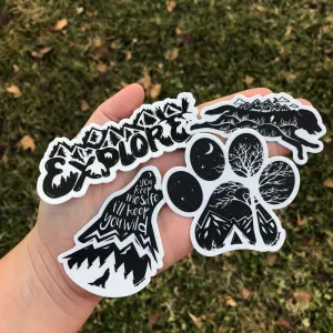 B/W Sticker Combo
