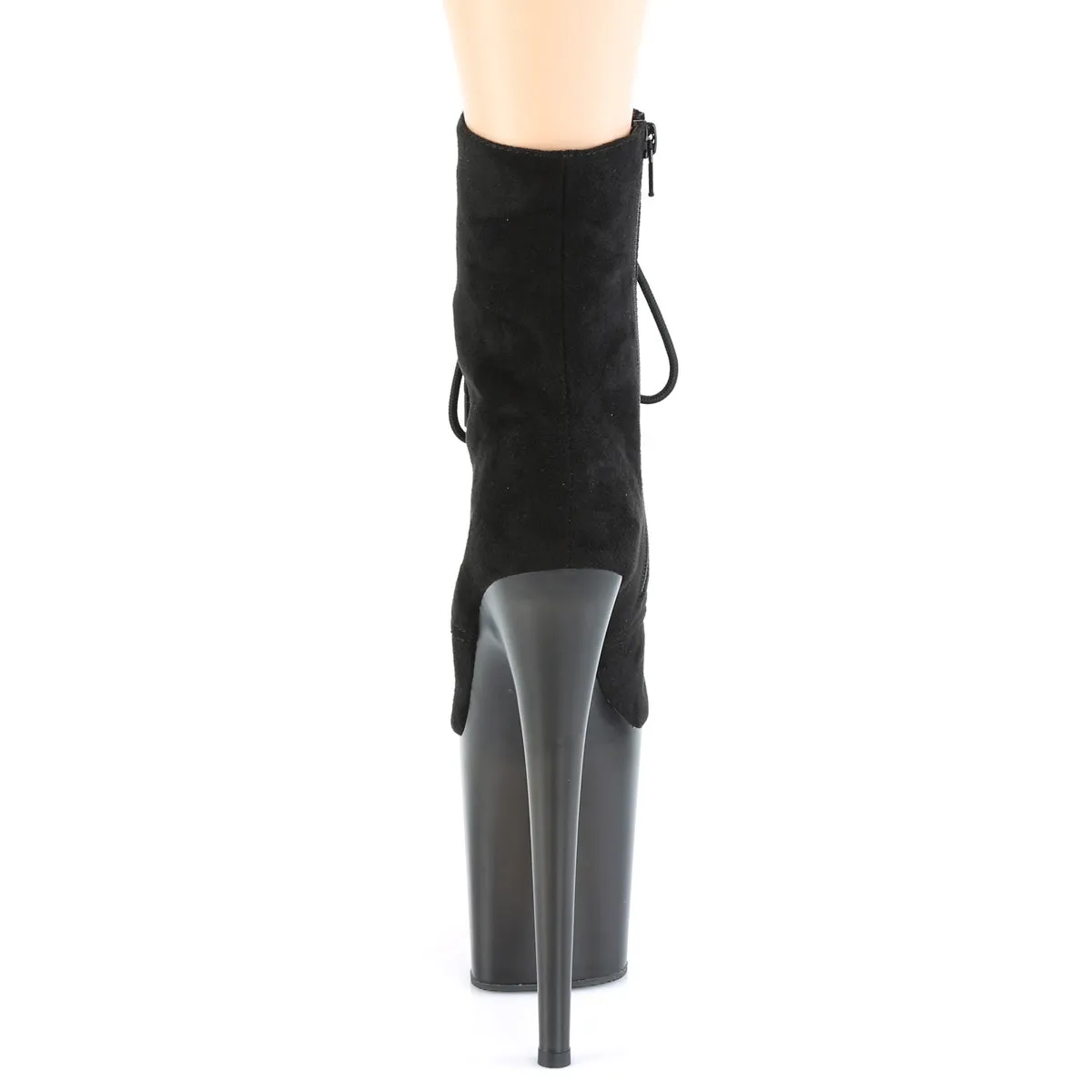 FLAMINGO-1020FST  Black Faux Suede/Frosted Black