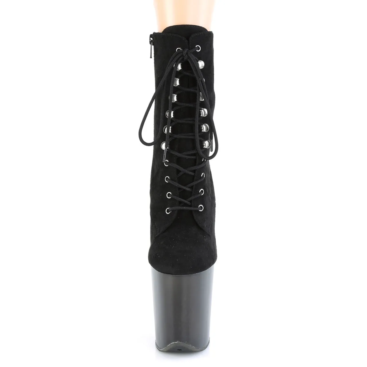FLAMINGO-1020FST  Black Faux Suede/Frosted Black
