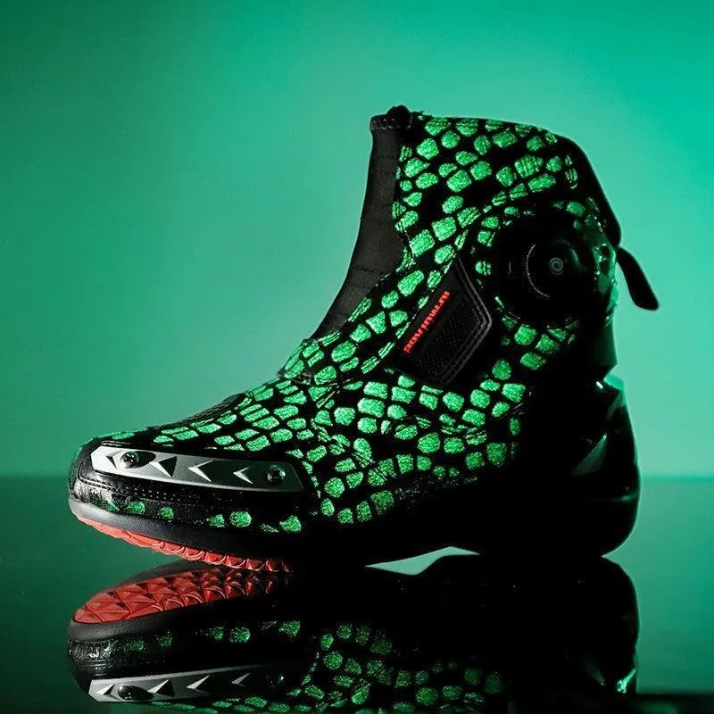 JO• WOLVES™ Luminous Coating Water Proof Motorcycle Boots