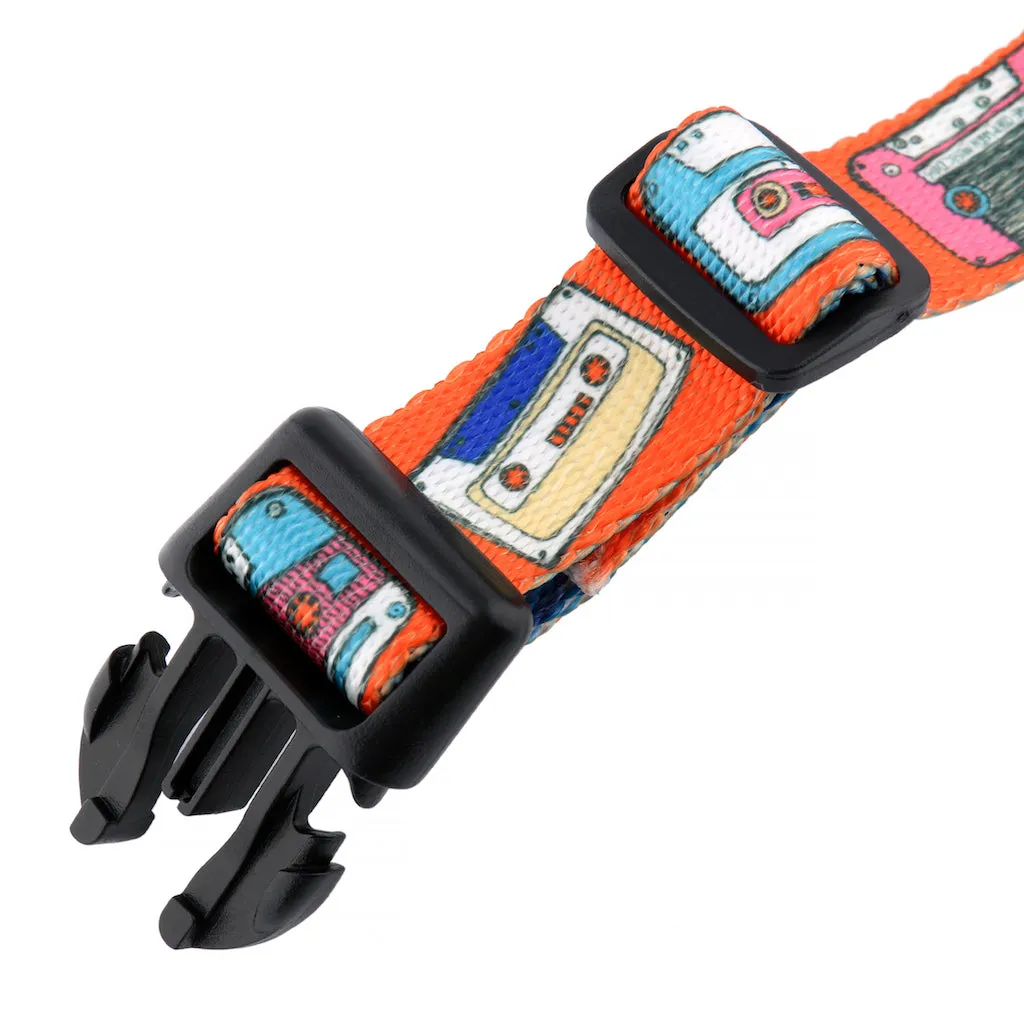 Retro Mixtape Bark Sides Pet Harness