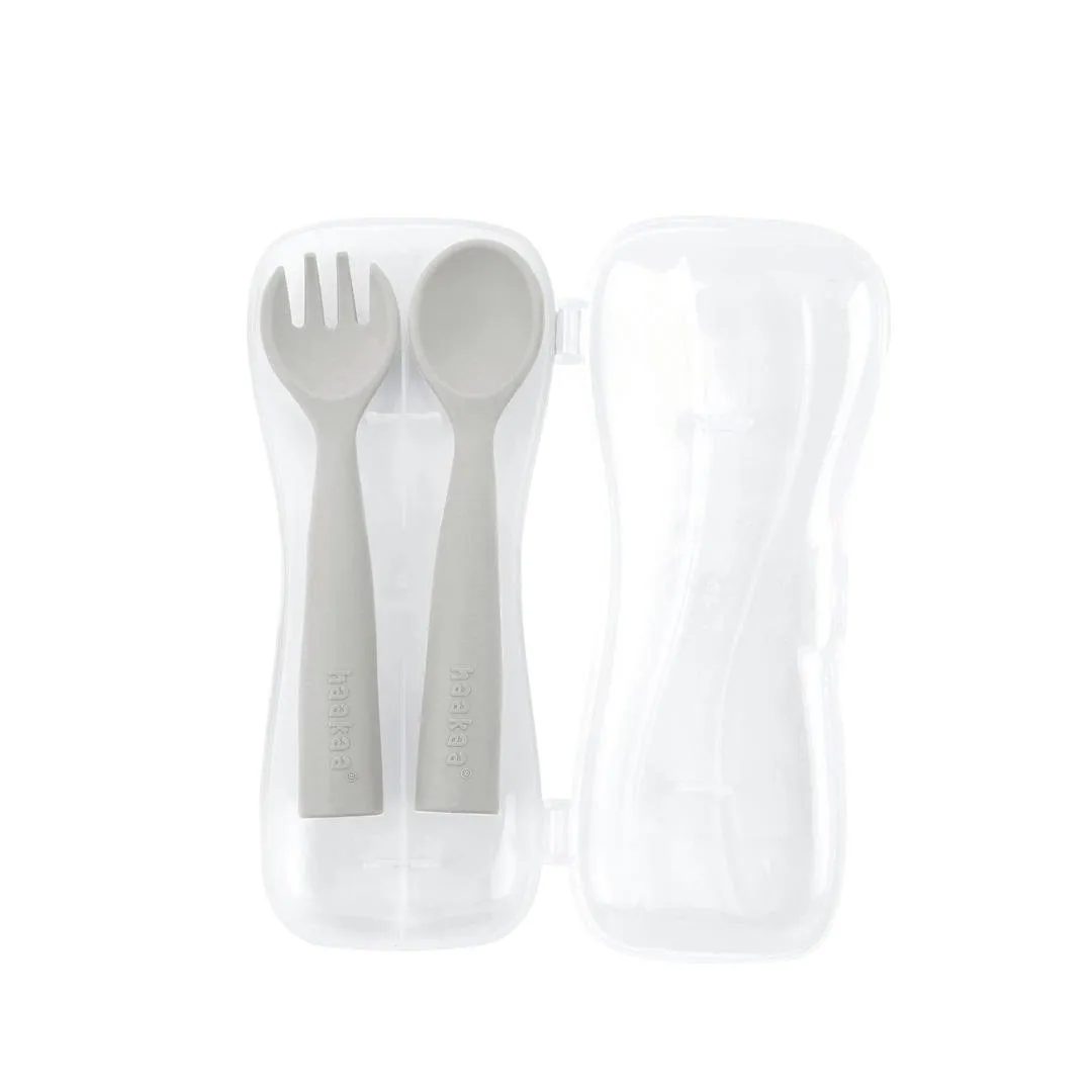 Set de cubiertos silicona flexible Haakaa