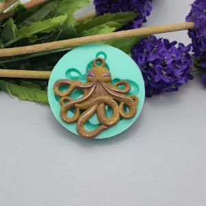 Silicone Mold Octopus Pendant Jewelry Making Resin, Clay .