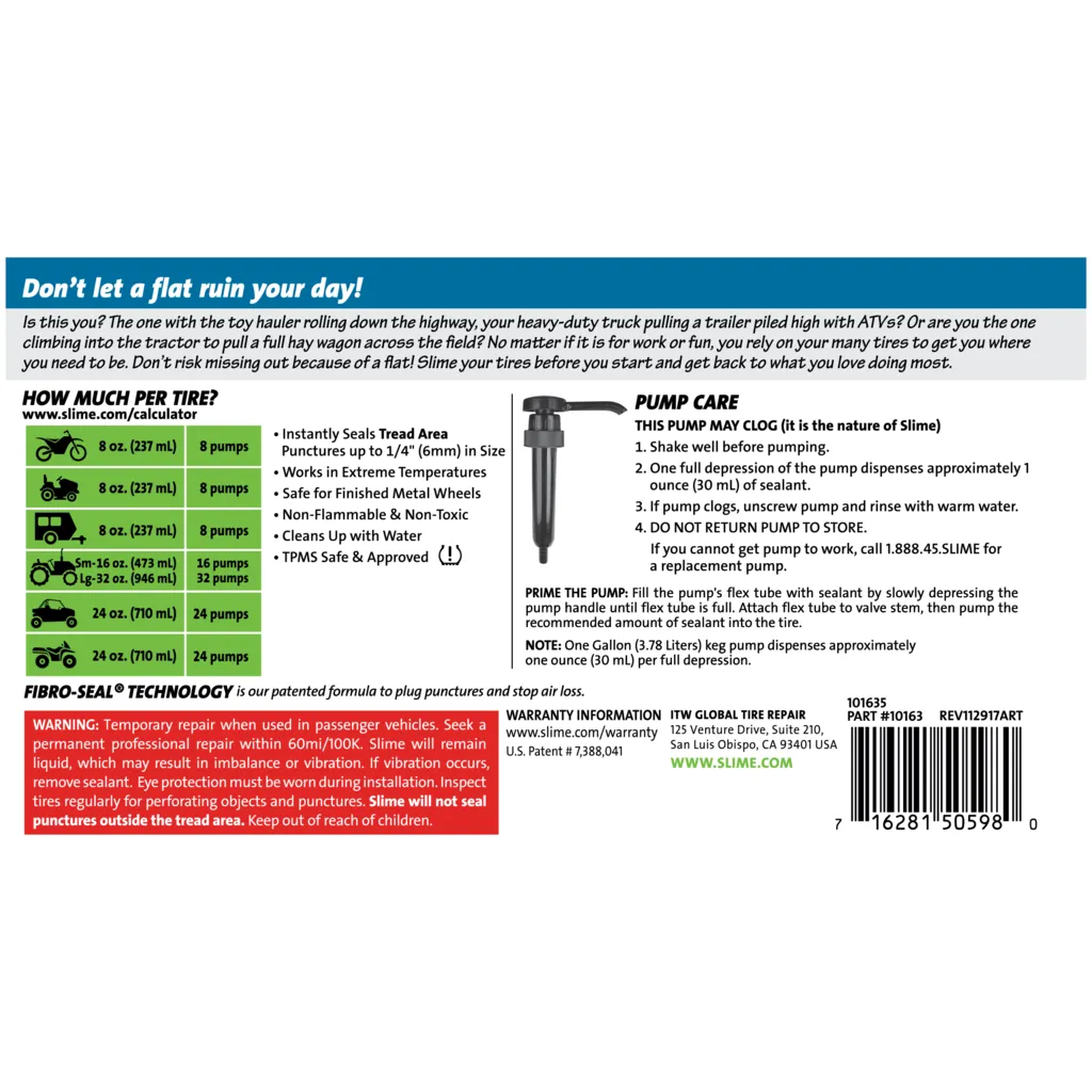SLIME TIRE SEALANT 1GAL