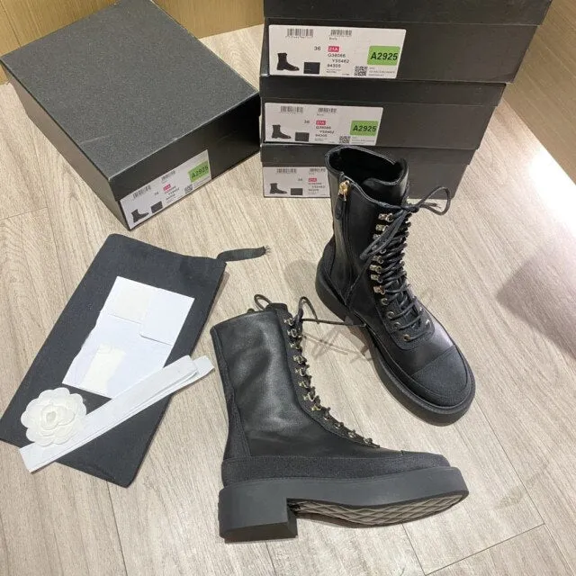 Women  Patent Leather Patchwork Short Boots